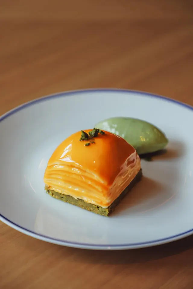 Orange-glazed dessert