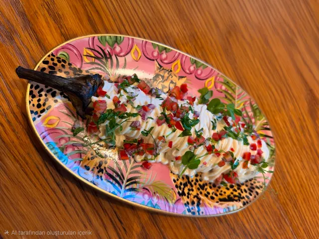 Smoked aubergine, pomegranate