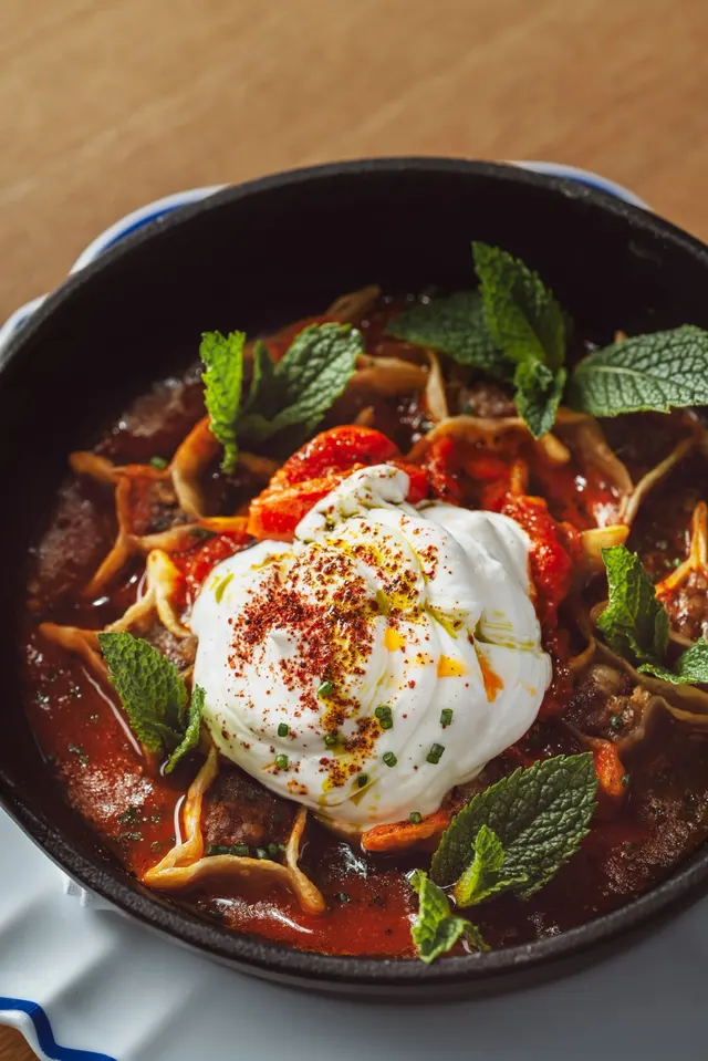 Menemen, burrata
